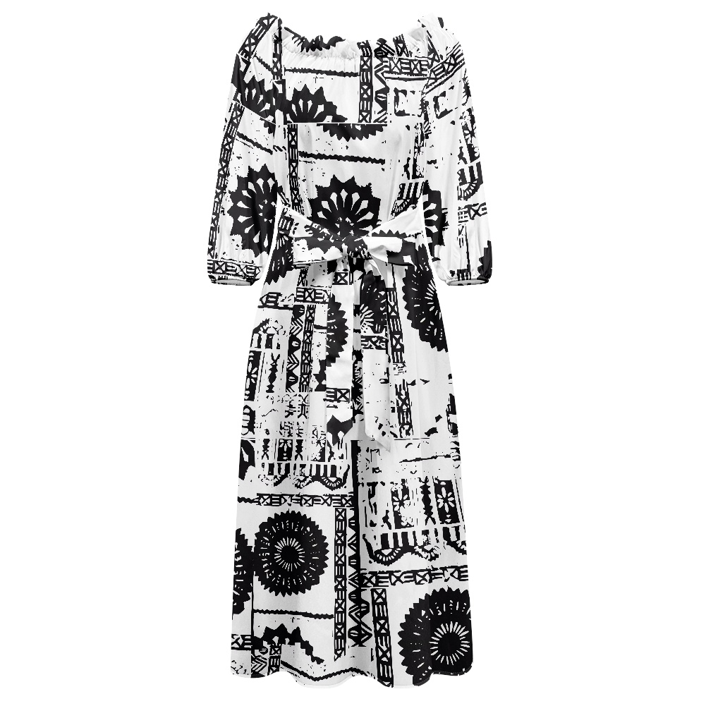 Ruffle Tapa Maxi Dress